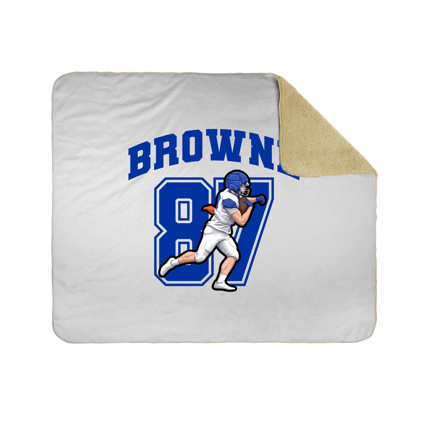 Throw Blanket — Number in White
