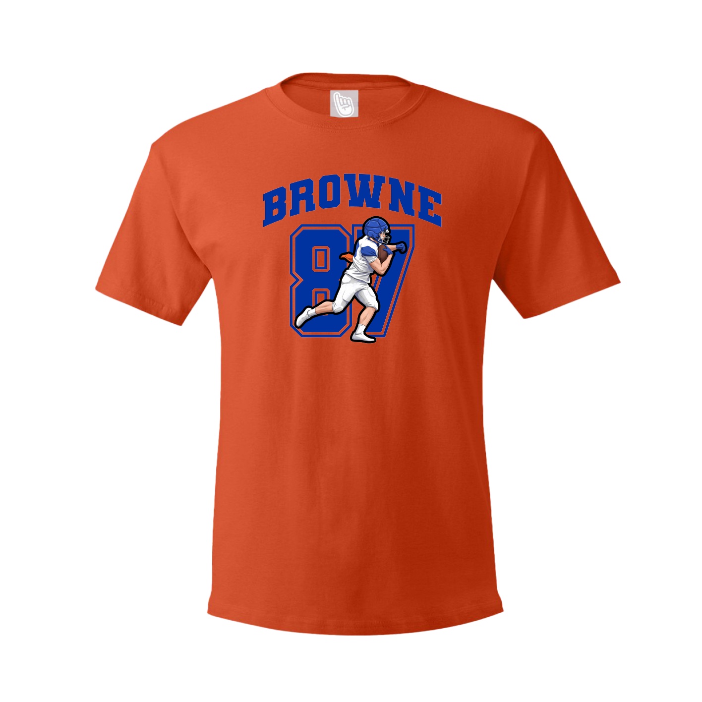Youth Tee — Number in Orange