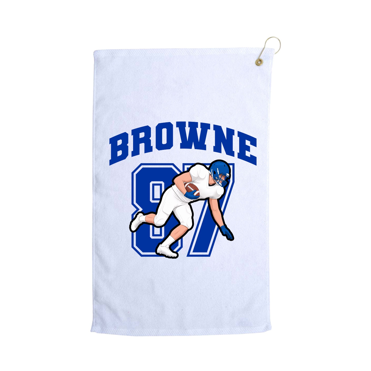 Golf Towel — Number in White