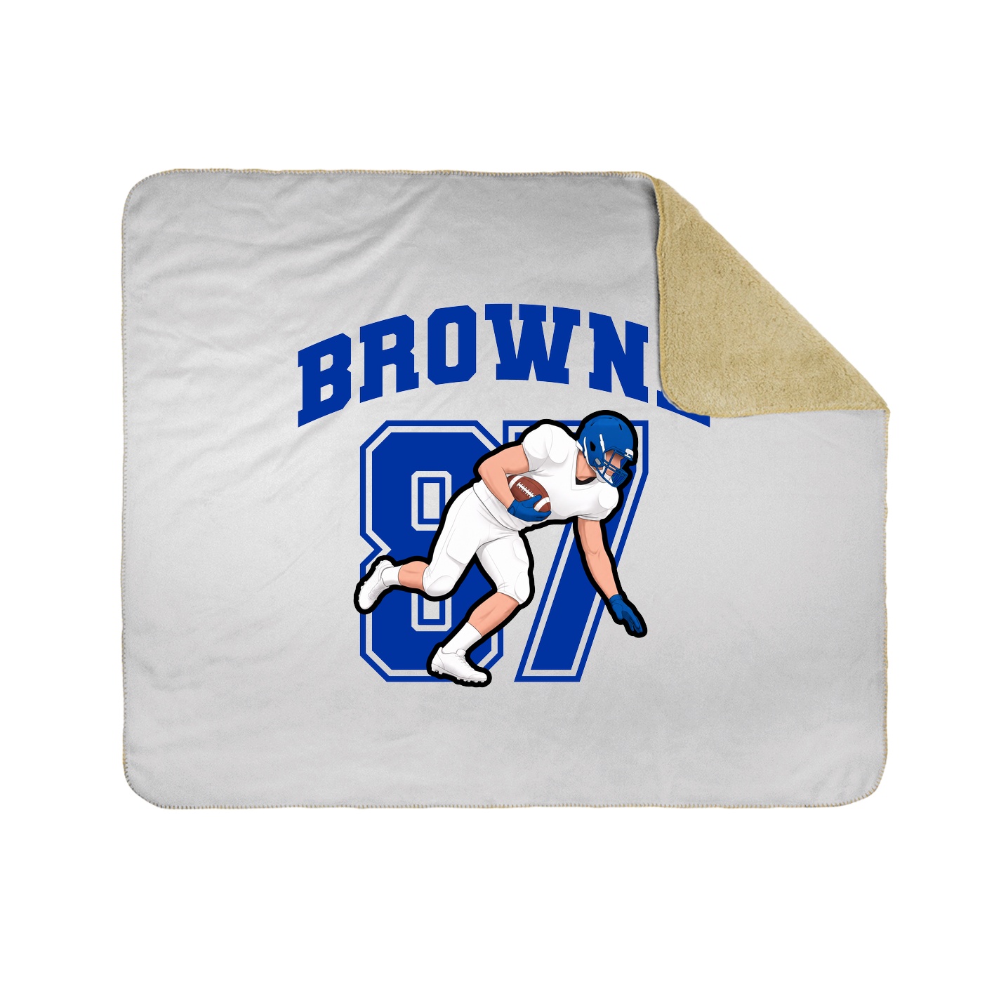 Throw Blanket — Number in White