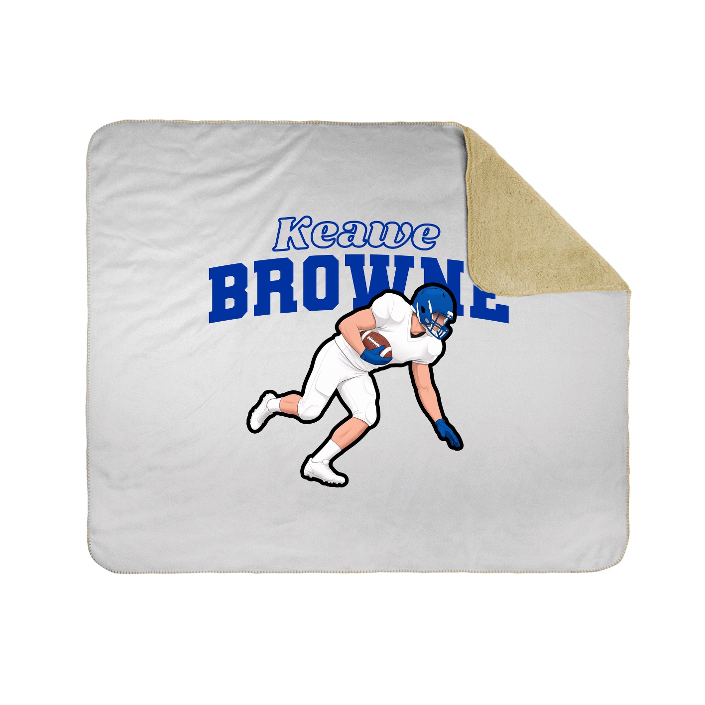 Throw Blanket — Name Arch in White
