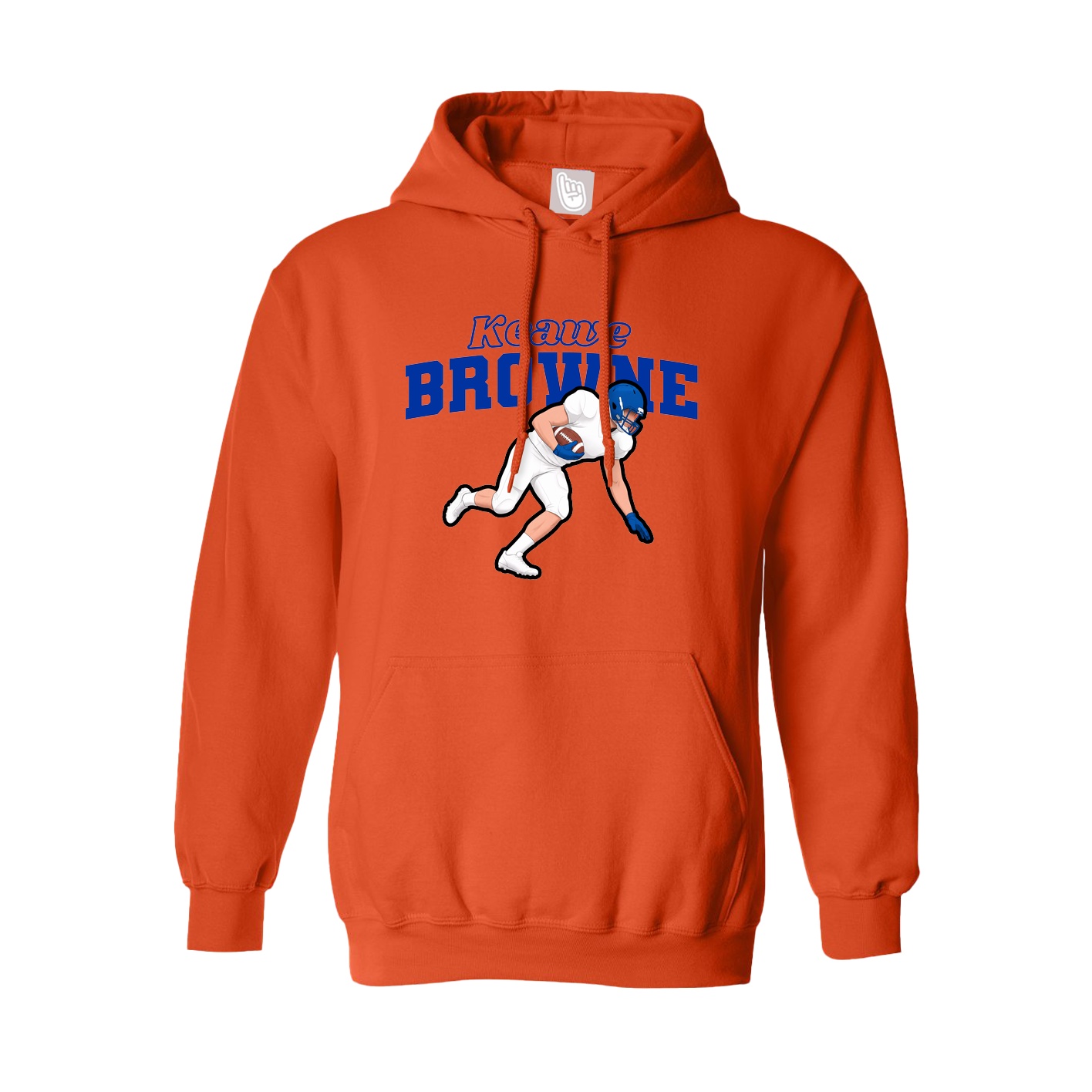 Hoodie — Name Arch in Orange