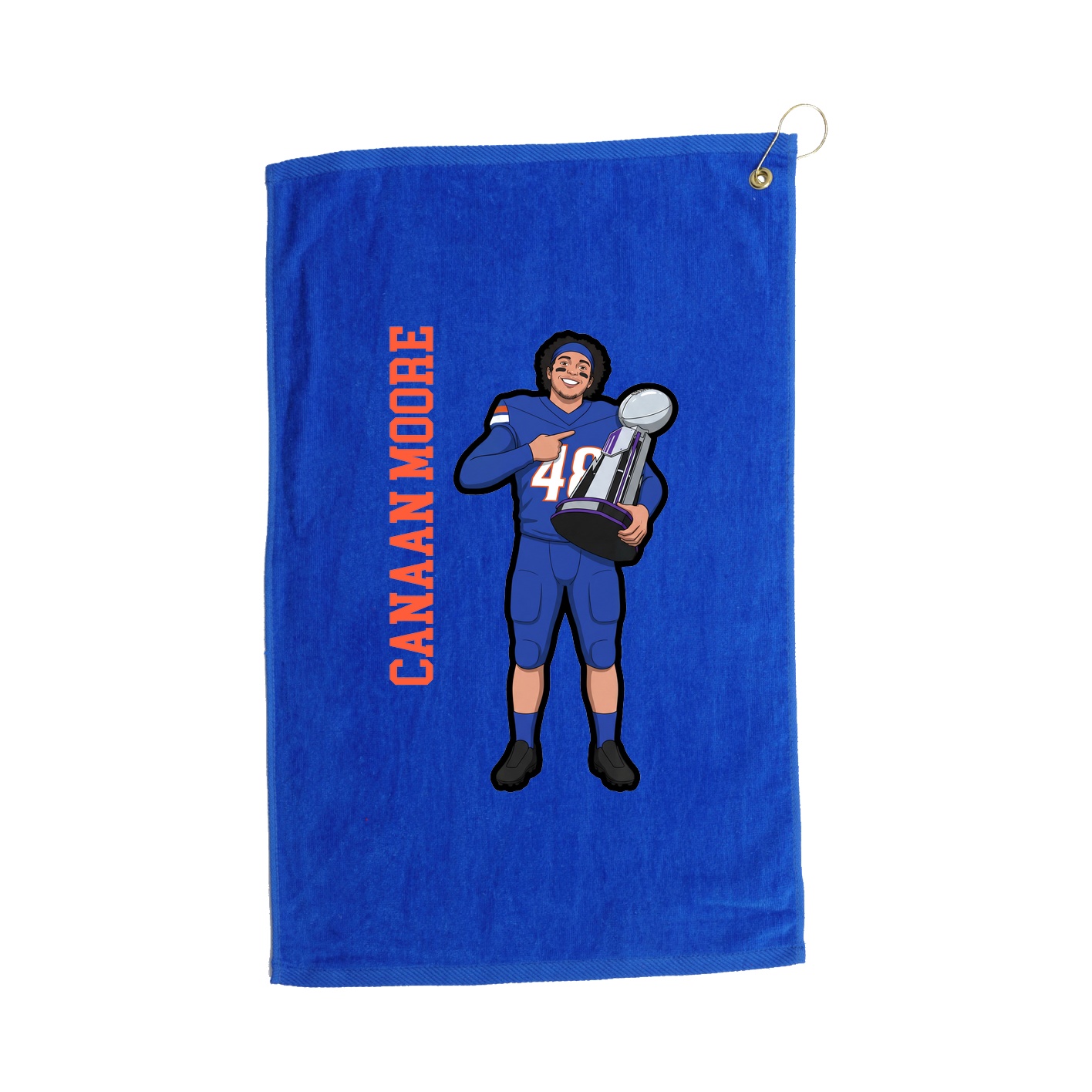 Golf Towel — Name Vertical in Royal