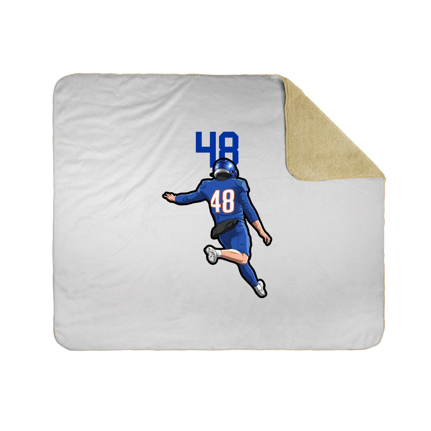Throw Blanket — Number Top in White