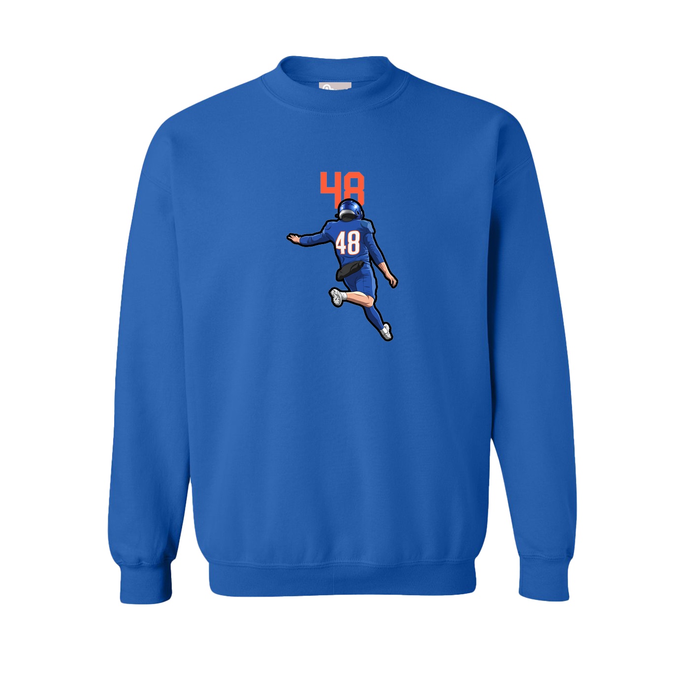 Fleece Crew — Number Top in Royal
