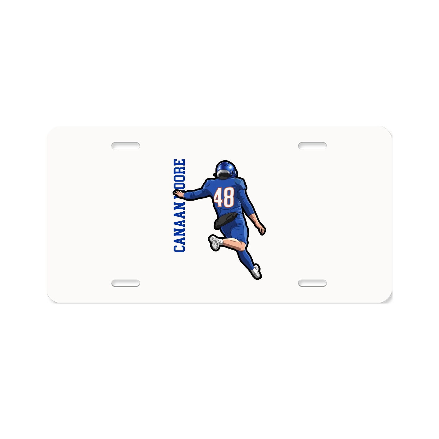 License Plate — Name Vertical in Classic