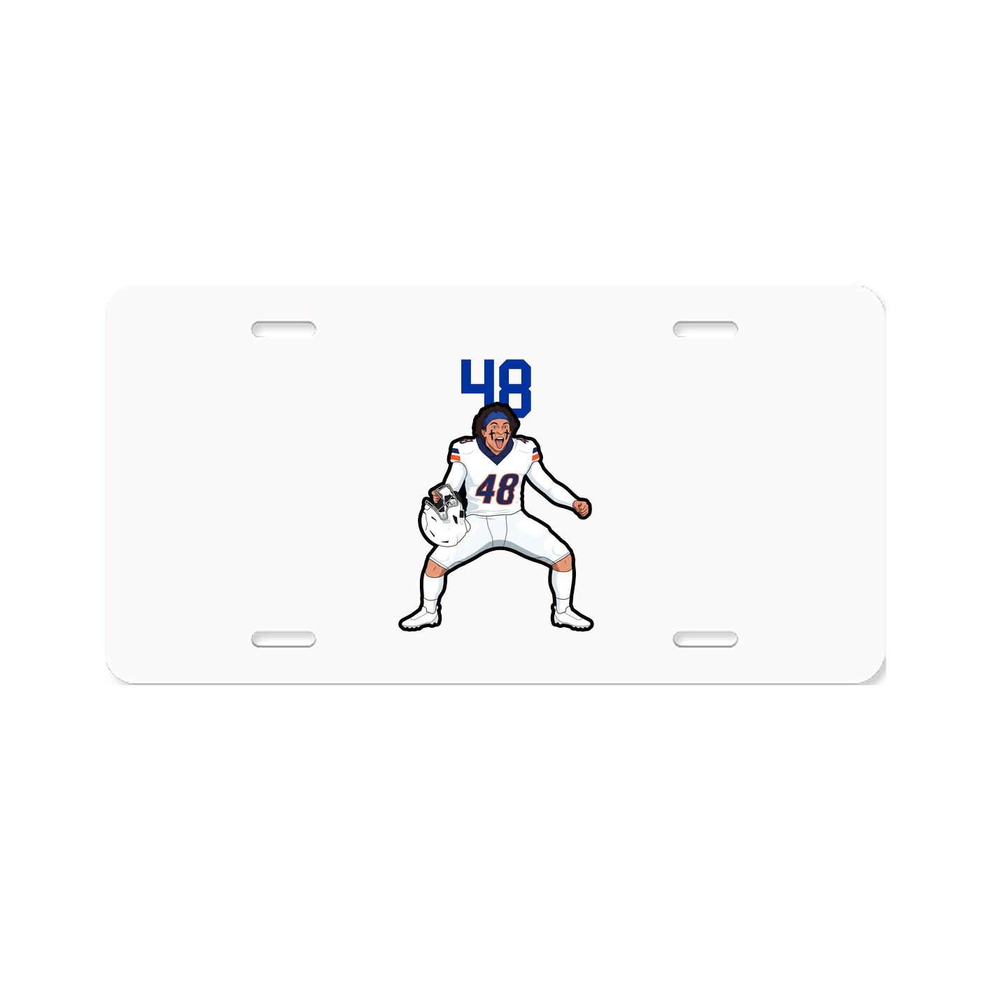 License Plate — Number Top in Classic