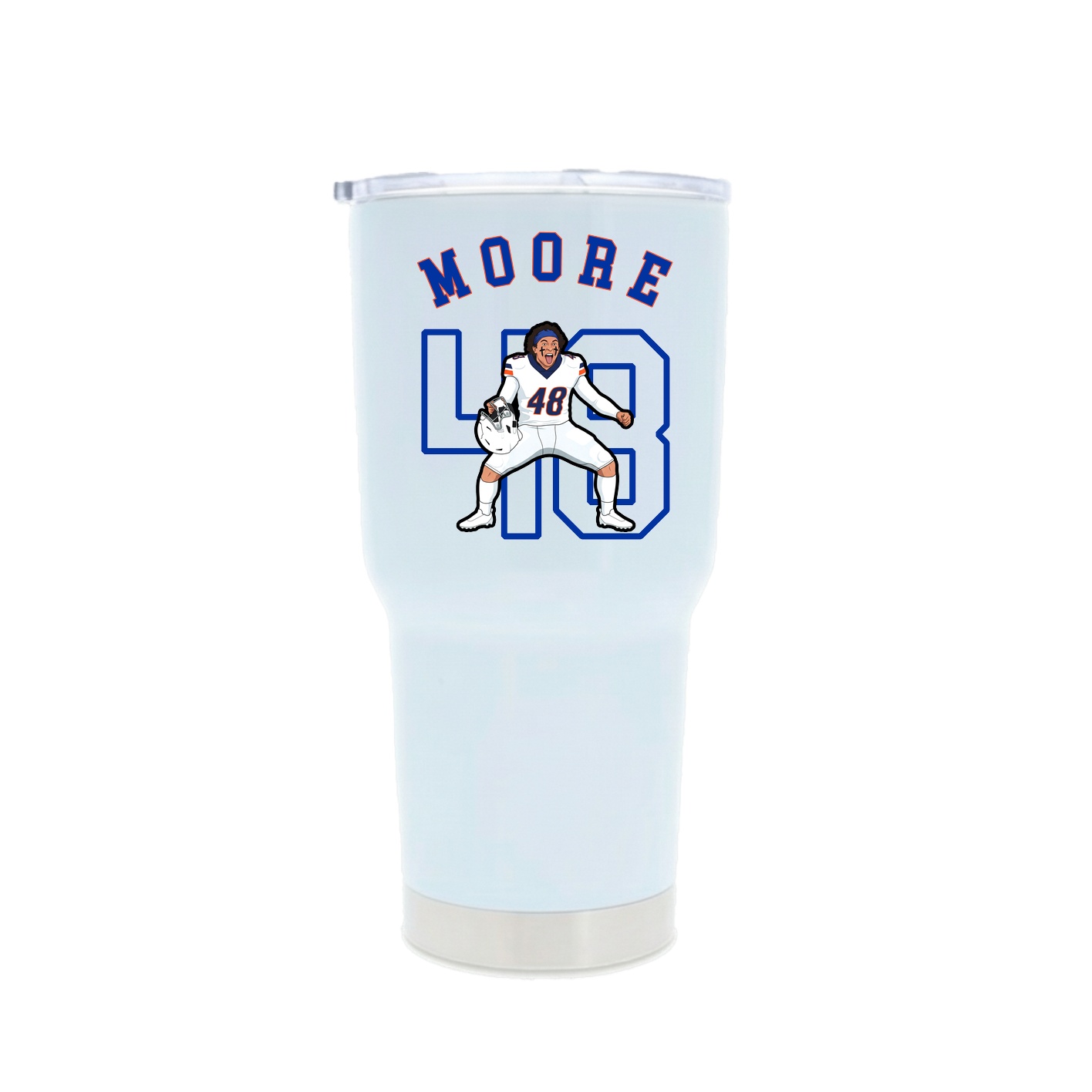 30oz Stainless Steel Tumbler — Shirsey Arch in White