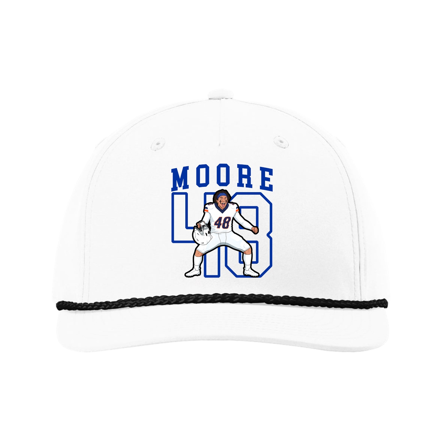 Five-Panel Classic Rope Cap — Shirsey in White