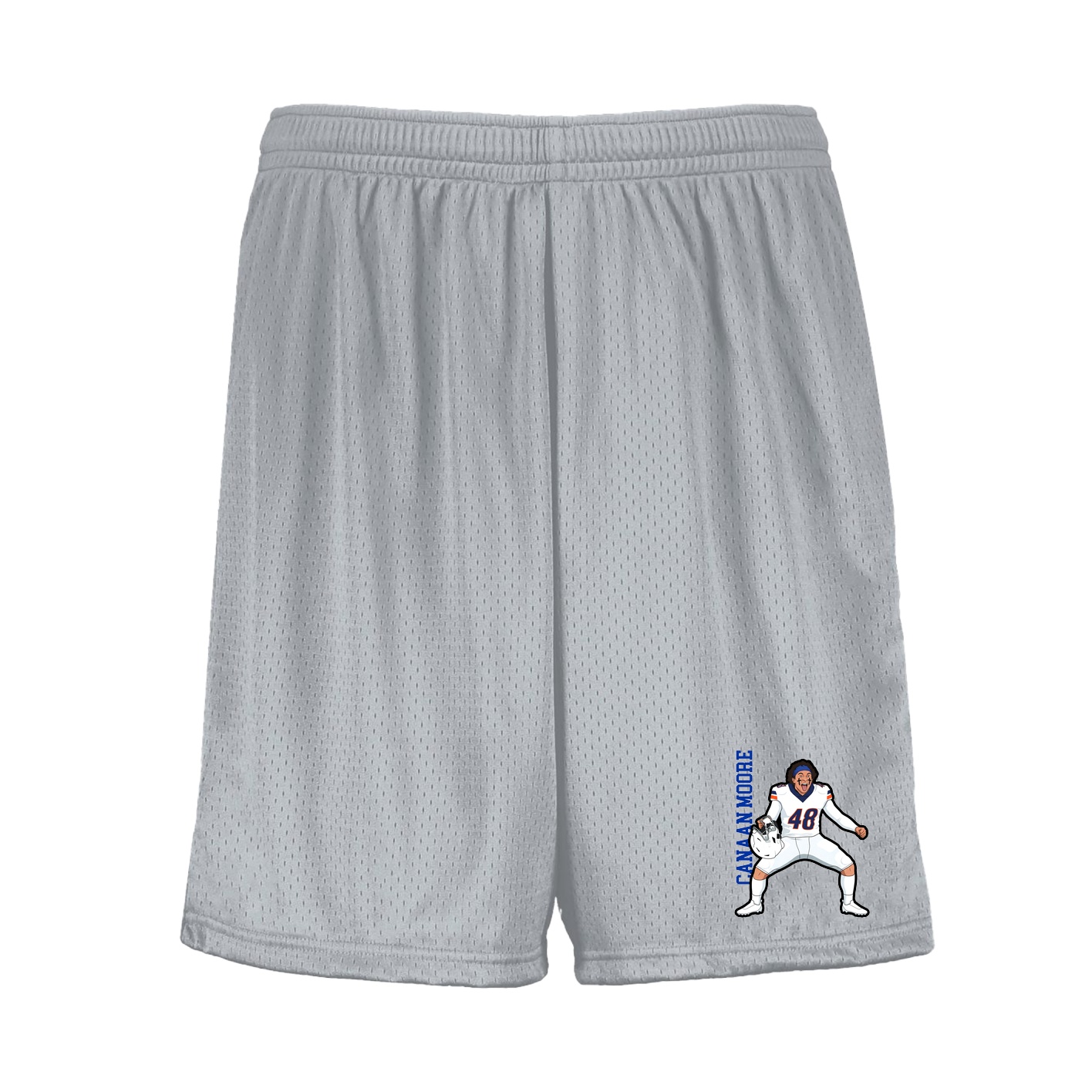 Shorts — Name Vertical in Silver
