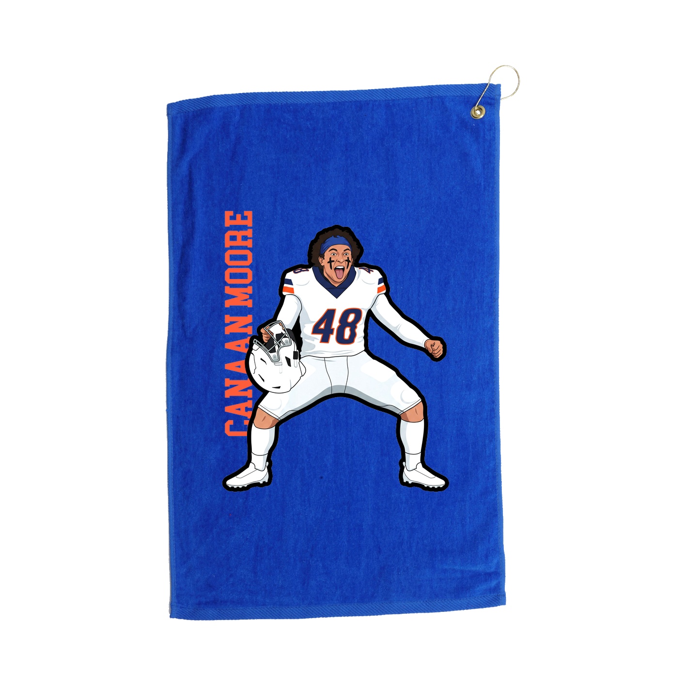 Golf Towel — Name Vertical in Royal