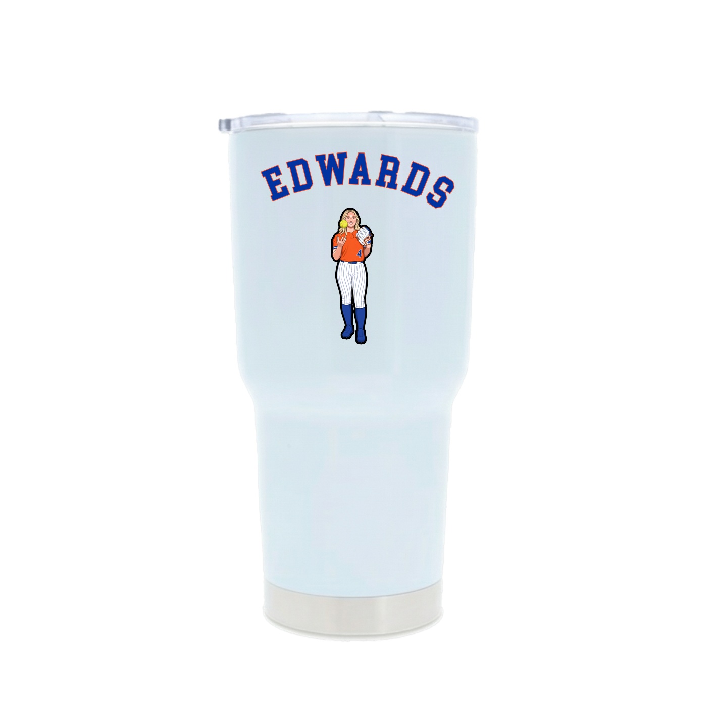 30oz Stainless Steel Tumbler — Shirsey Arch in White