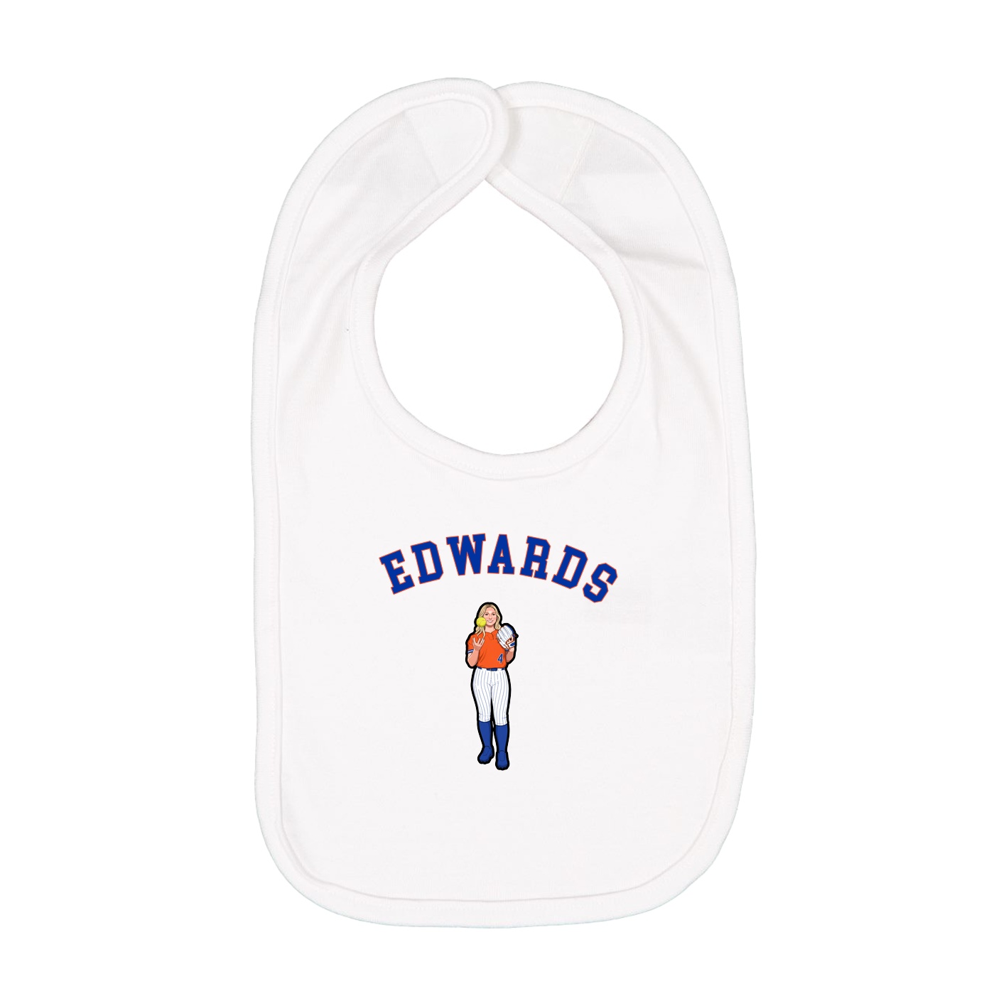Infant Bib — Shirsey Arch in White
