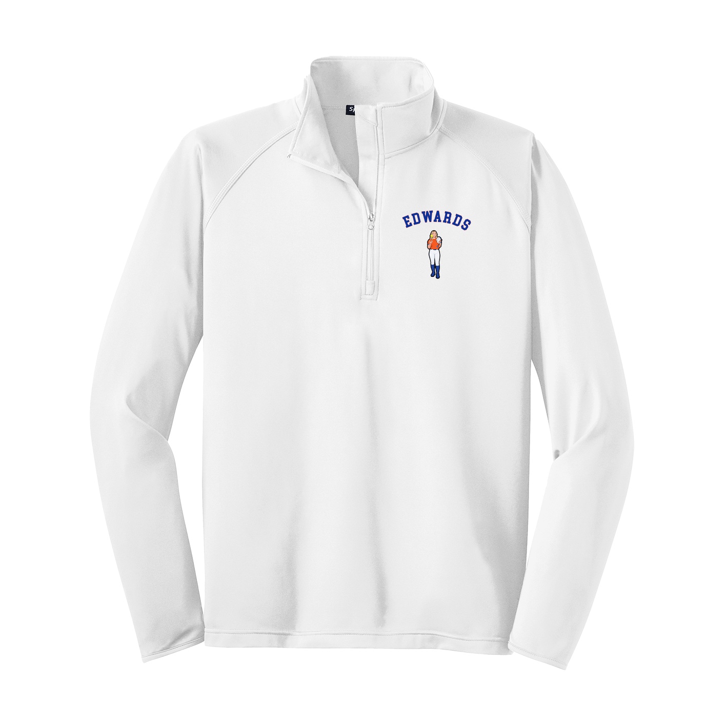 Q-Zip Pullover — Shirsey Arch in White