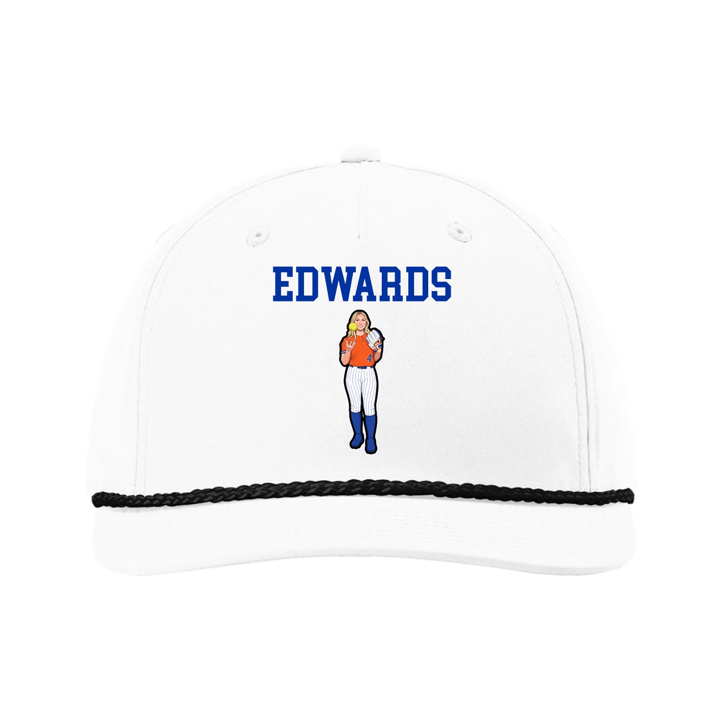 Five-Panel Classic Rope Cap — Shirsey in White