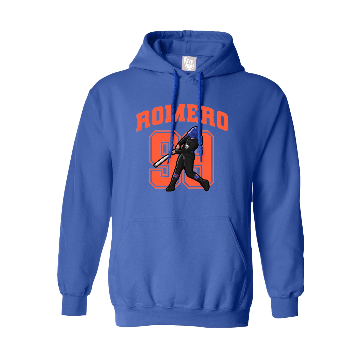 Hoodie — Number in Royal