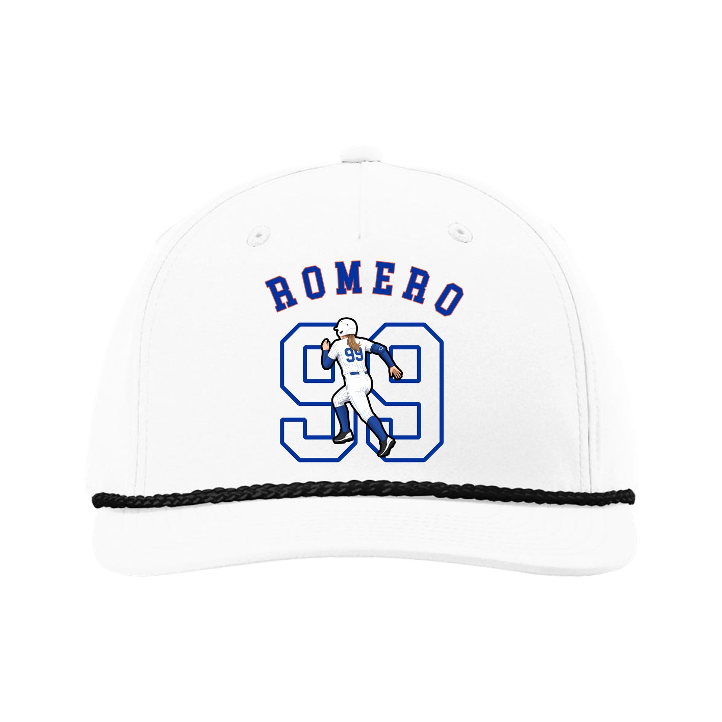Five-Panel Classic Rope Cap — Shirsey Arch in White
