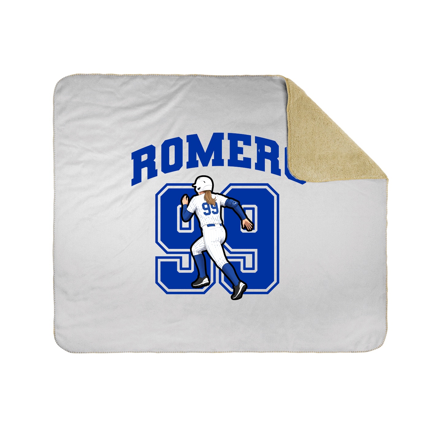 Throw Blanket — Number in White