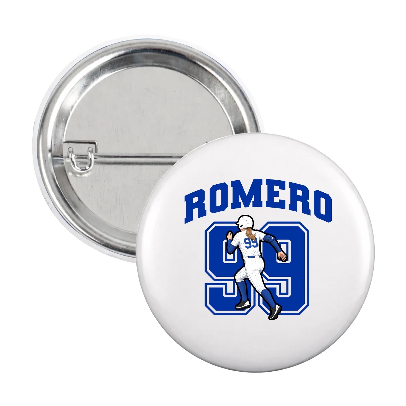 Game Day Button — Number in White