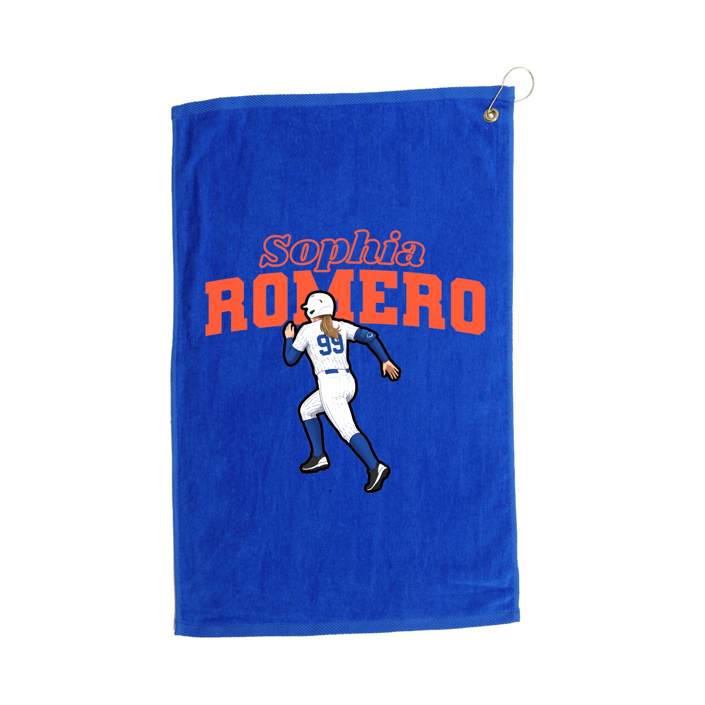 Golf Towel — Name Arch in Royal