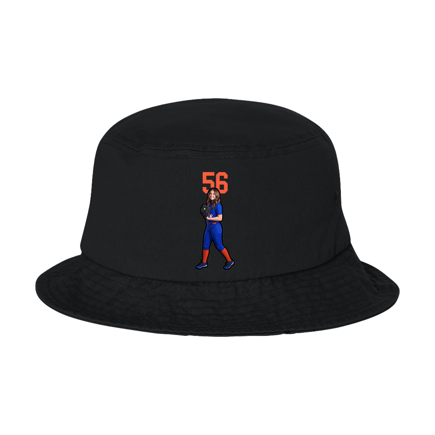 Bucket Cap — Number Top in Black