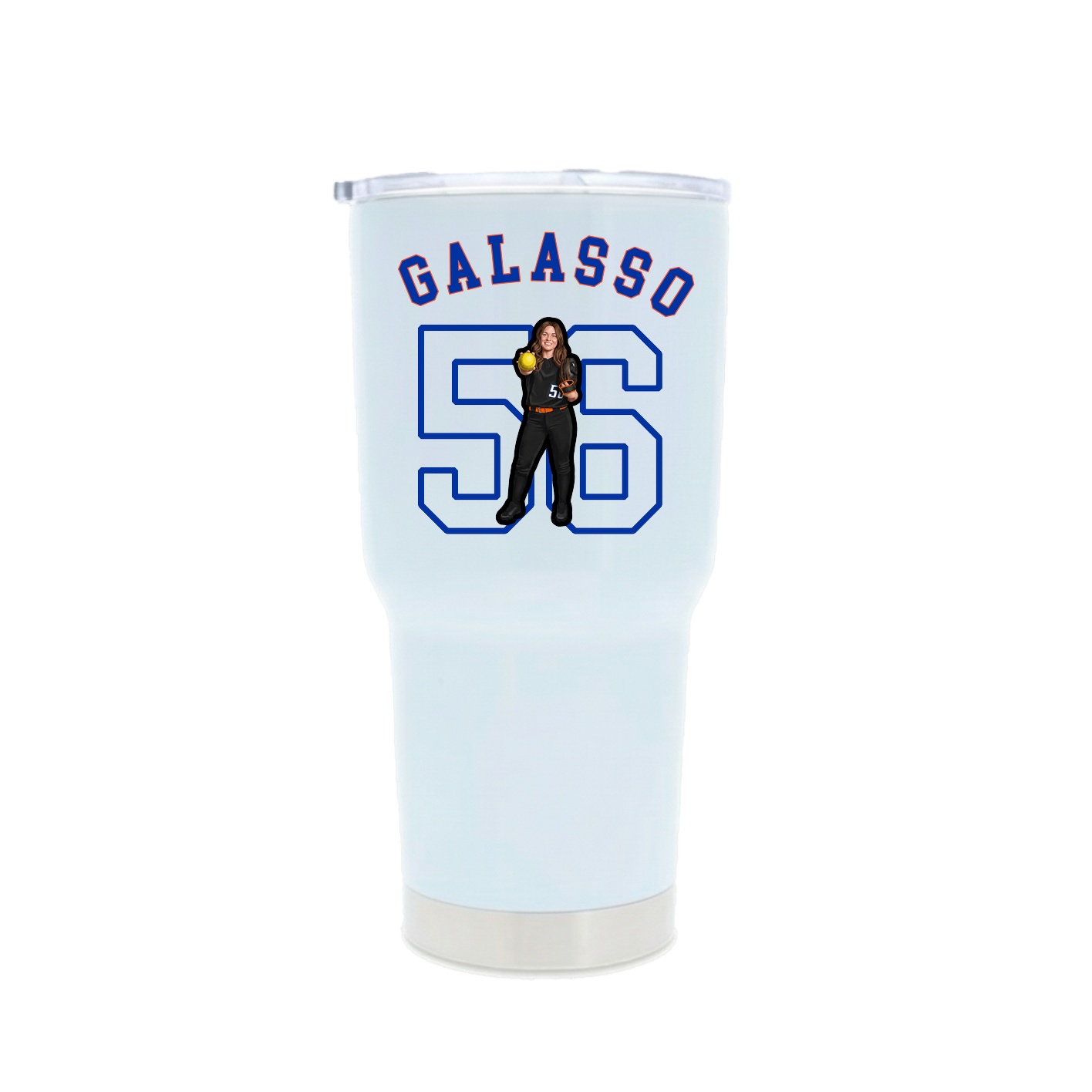30oz Stainless Steel Tumbler — Shirsey Arch in White