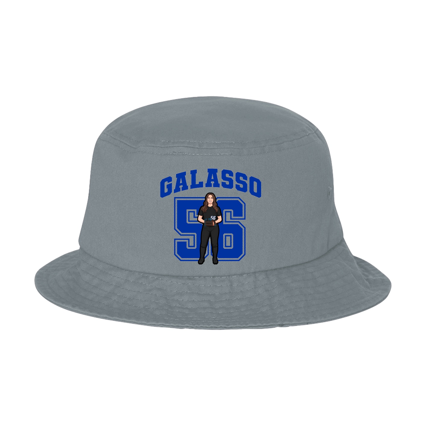 Bucket Cap — Number in Grey