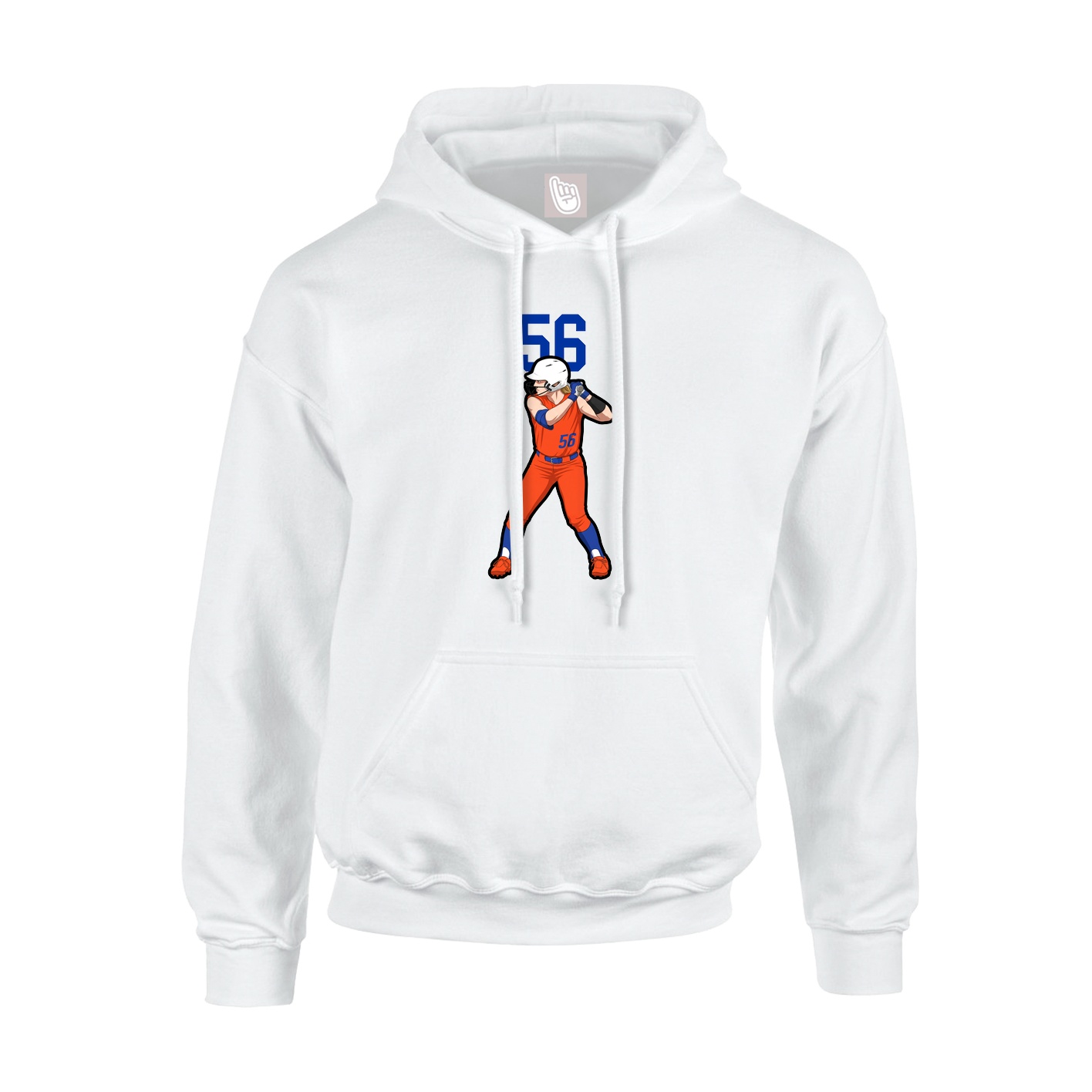 Hoodie — Number Top in White