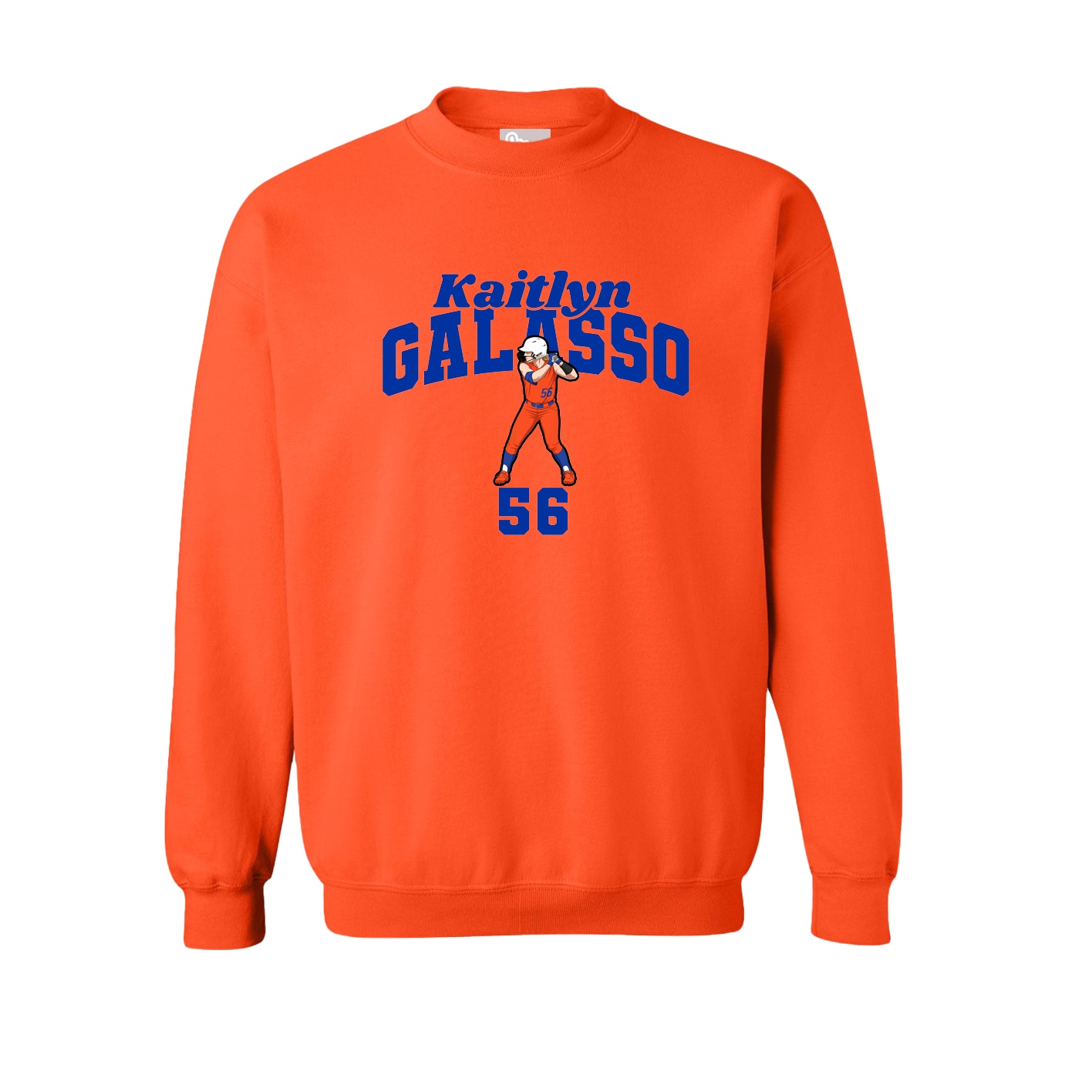 Fleece Crew — Signature Arch in Orange