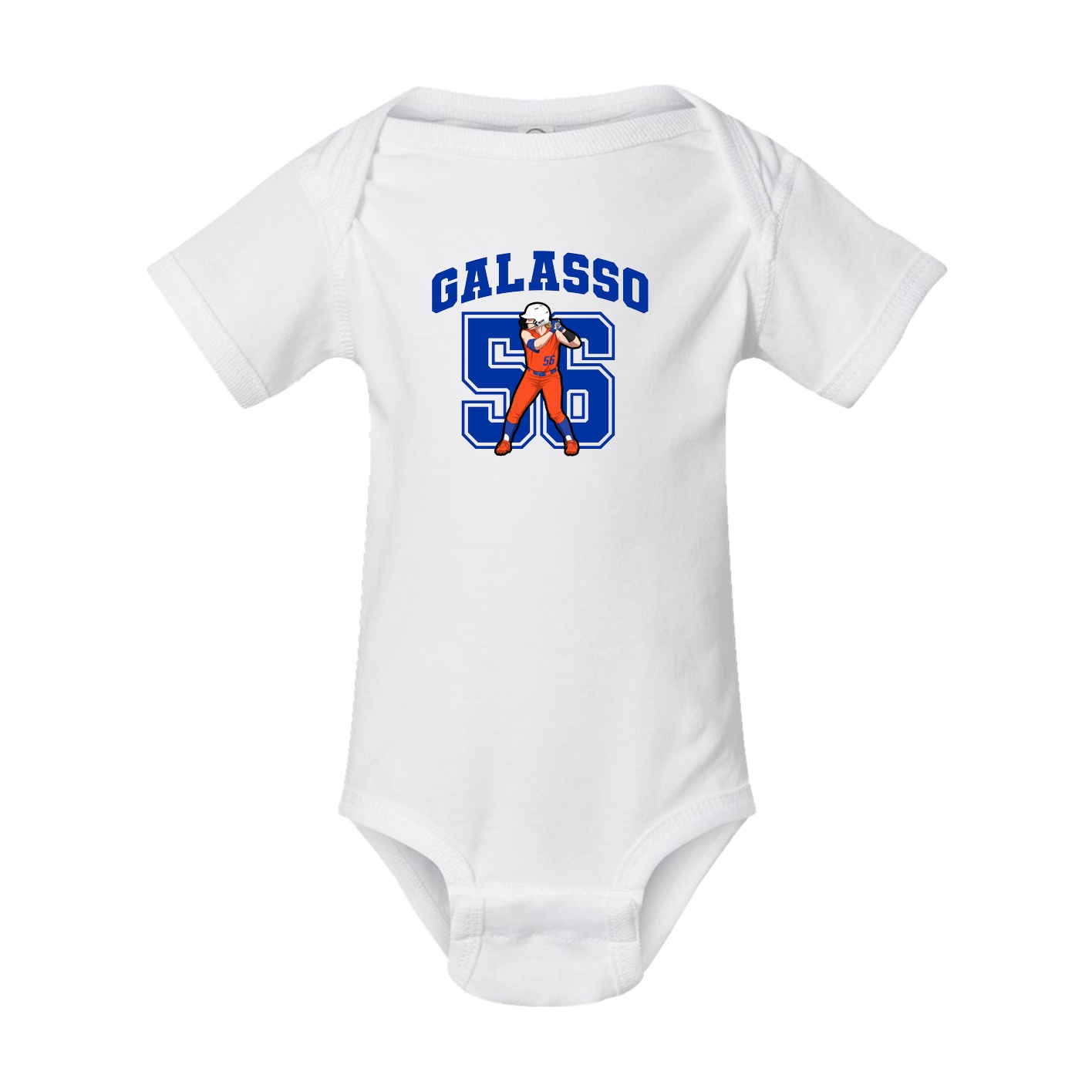 Baby Onesie — Number in White