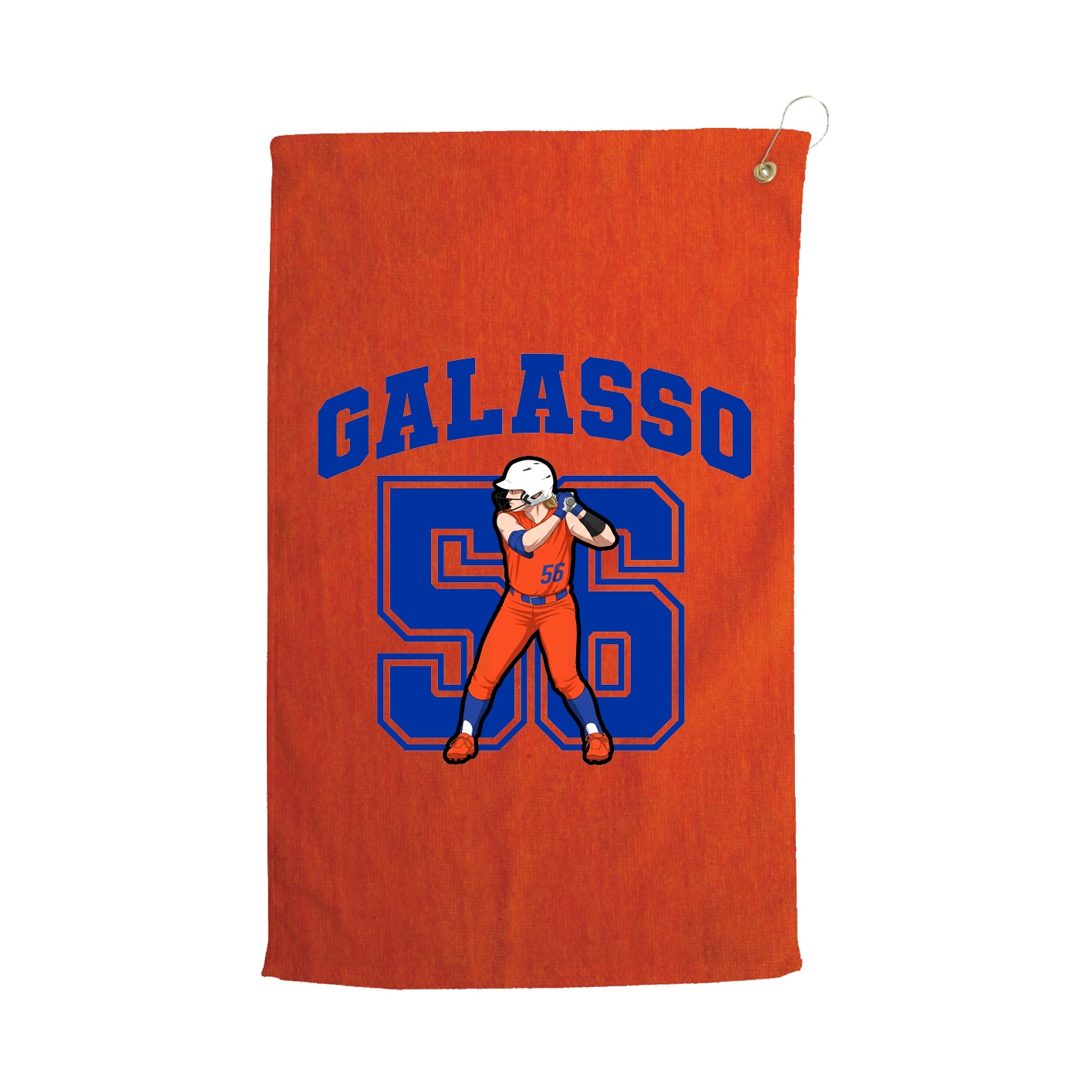 Golf Towel — Number in Orange