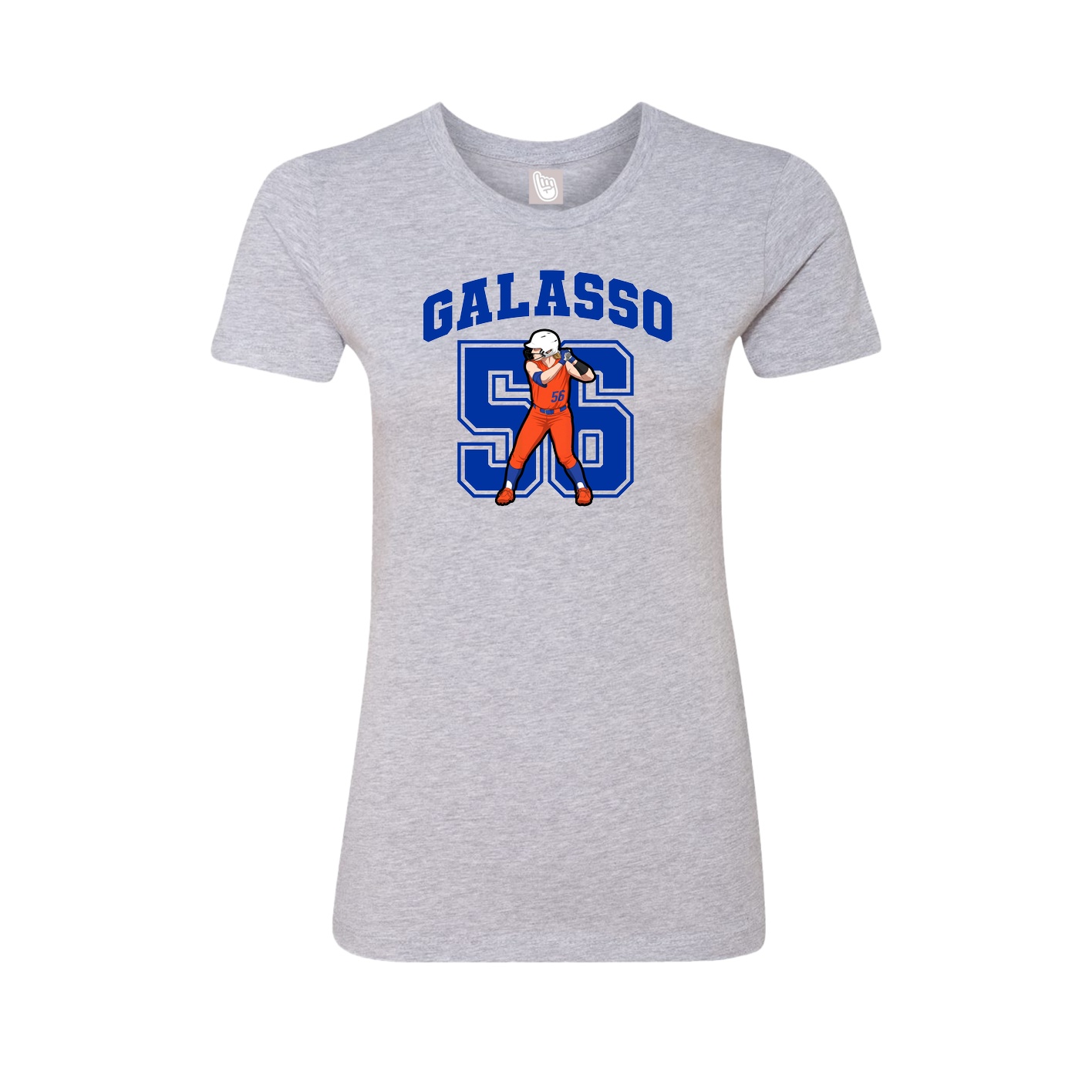 Fitted Women's Tee — Number in Grey