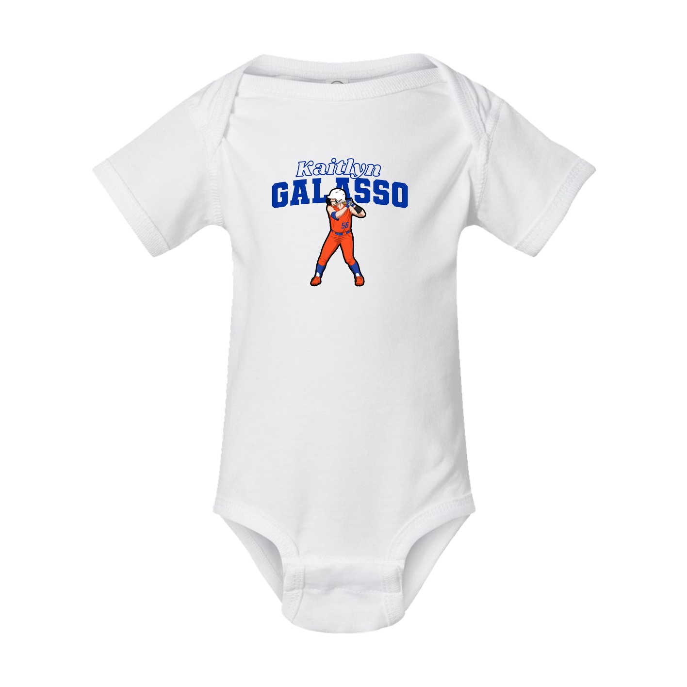 Baby Onesie — Name Arch in White