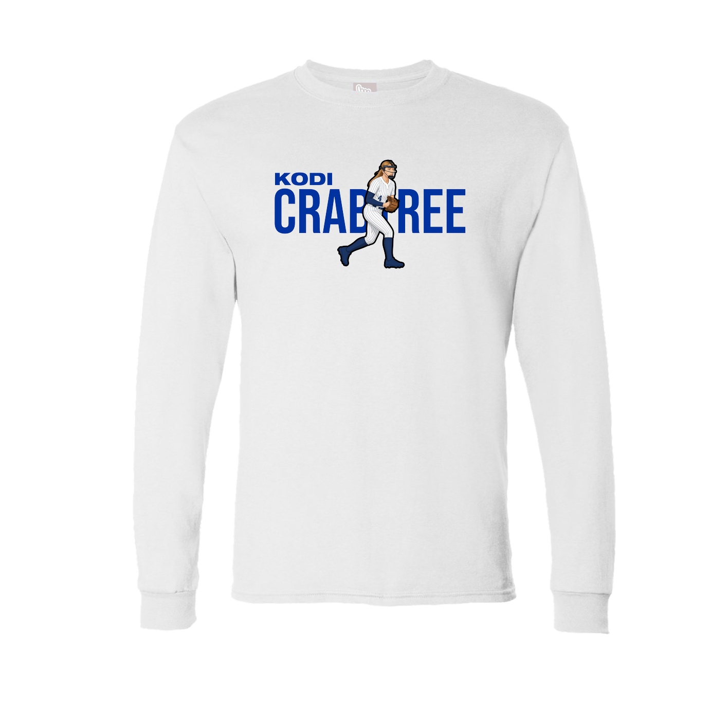 Long Sleeve Tee — Player Name in White