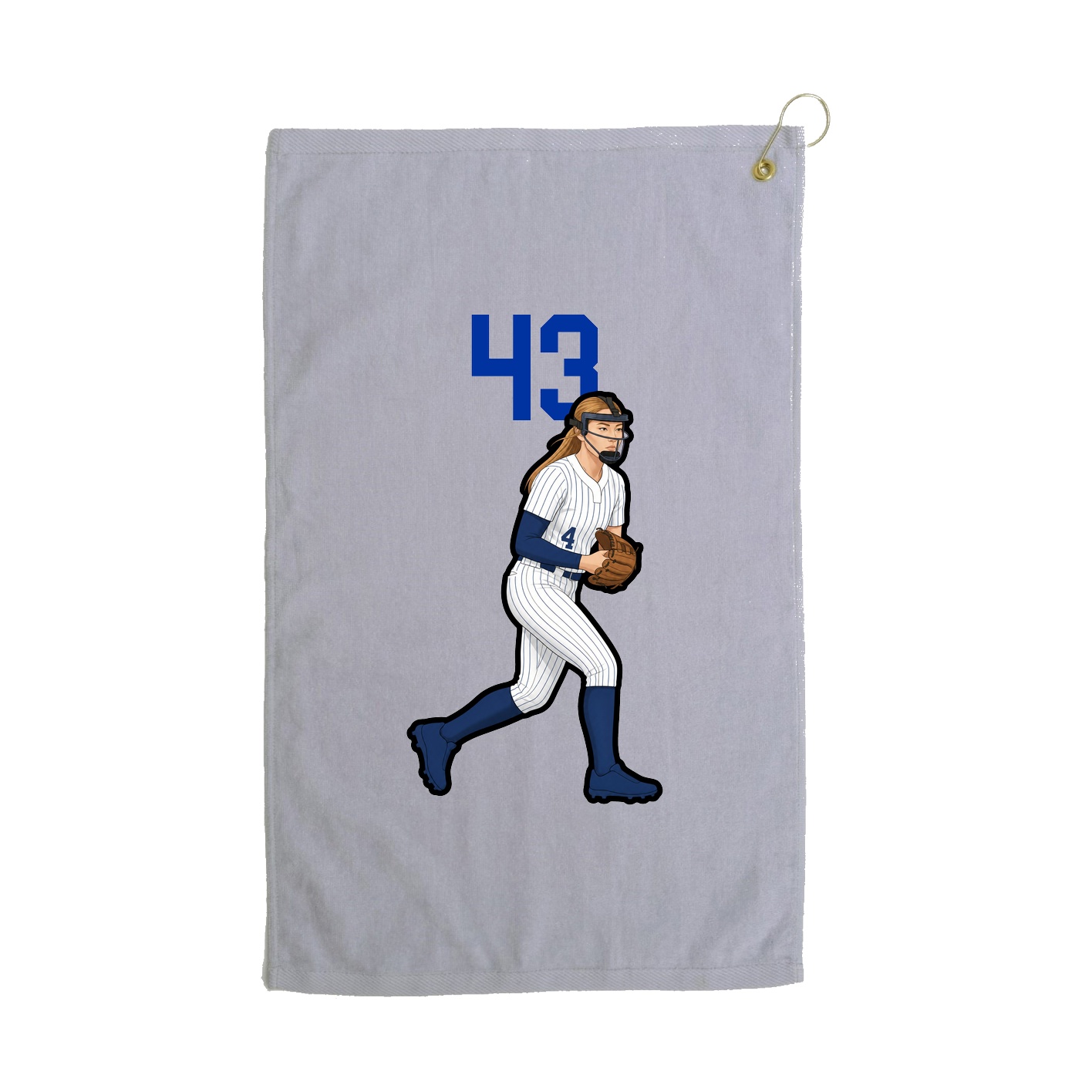 Golf Towel — Number Top in Grey