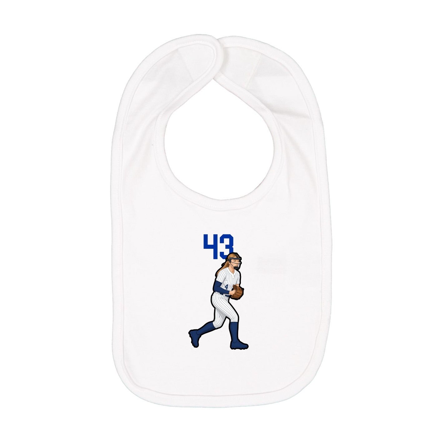 Infant Bib — Number Top in White