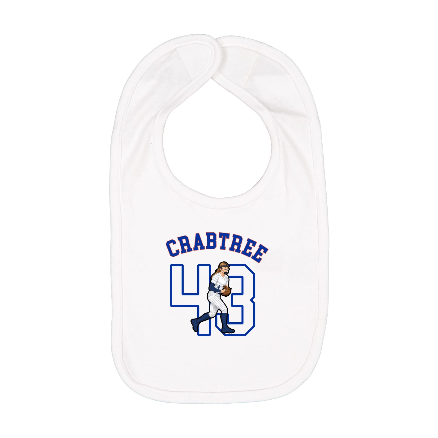Infant Bib — Shirsey Arch in White