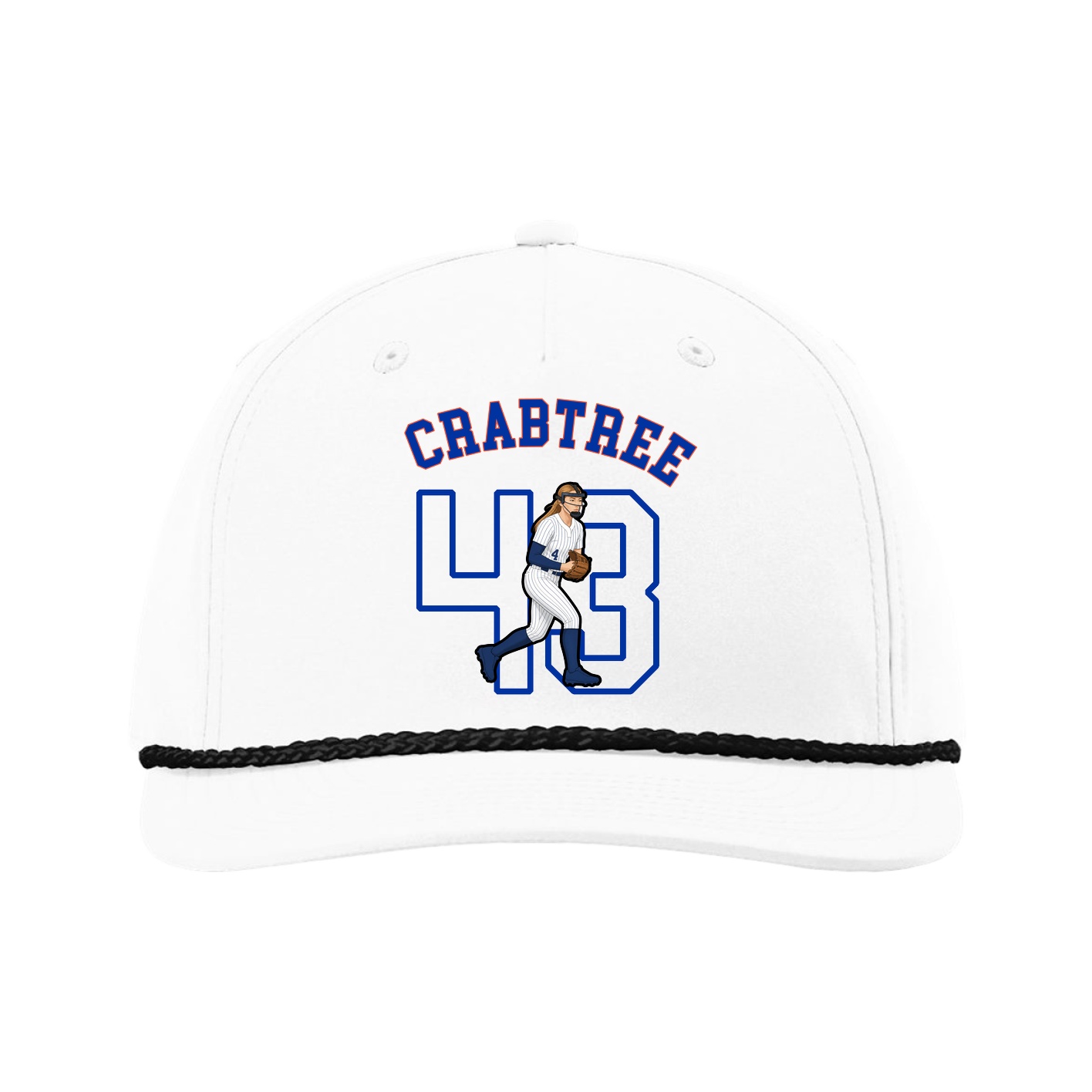 Five-Panel Classic Rope Cap — Shirsey Arch in White
