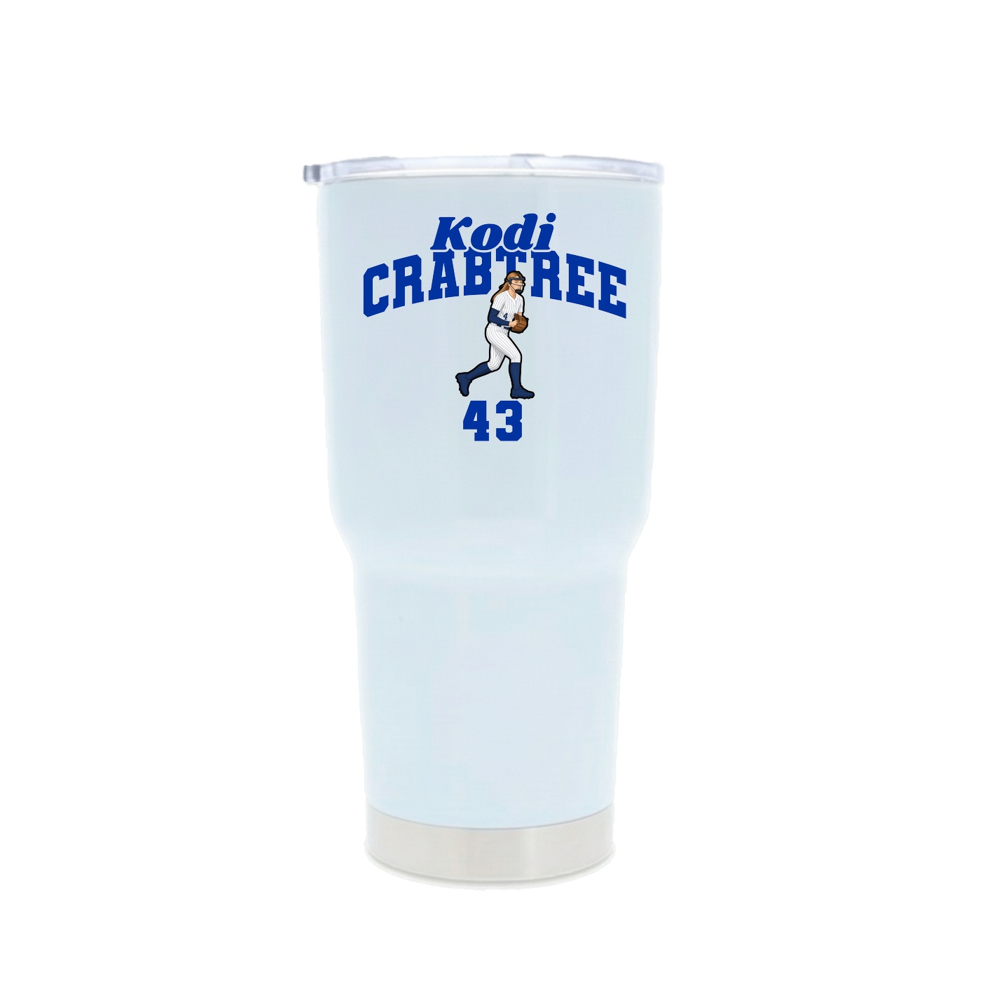 30oz Stainless Steel Tumbler — Signature Arch in White