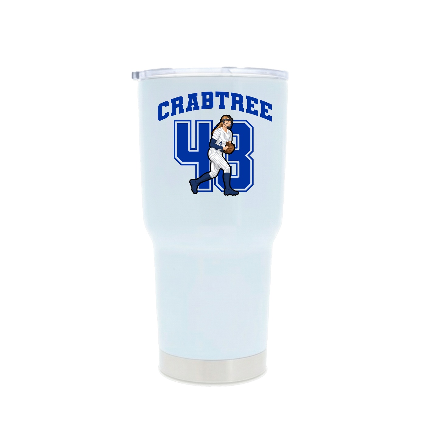 30oz Stainless Steel Tumbler — Number in White