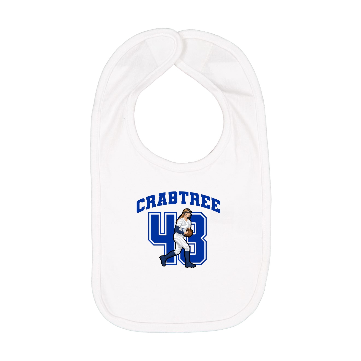 Infant Bib — Number in White