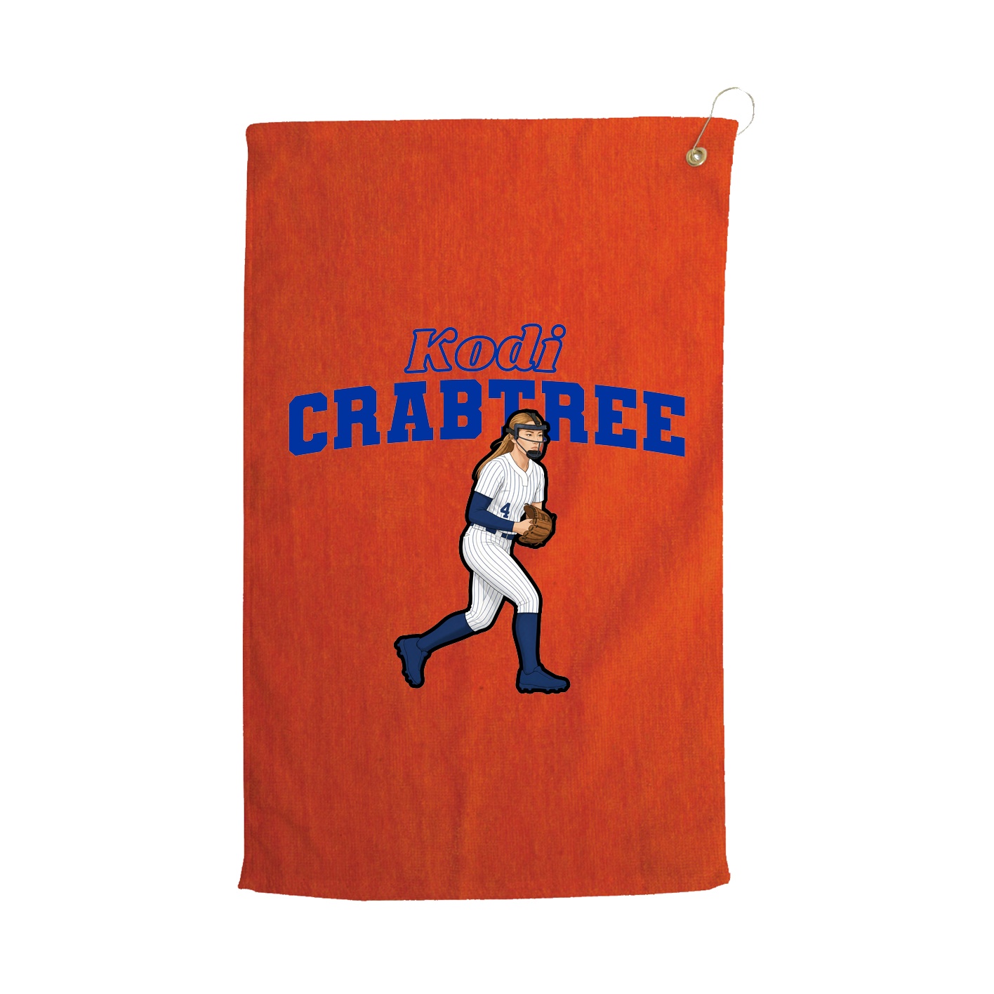 Golf Towel — Name Arch in Orange