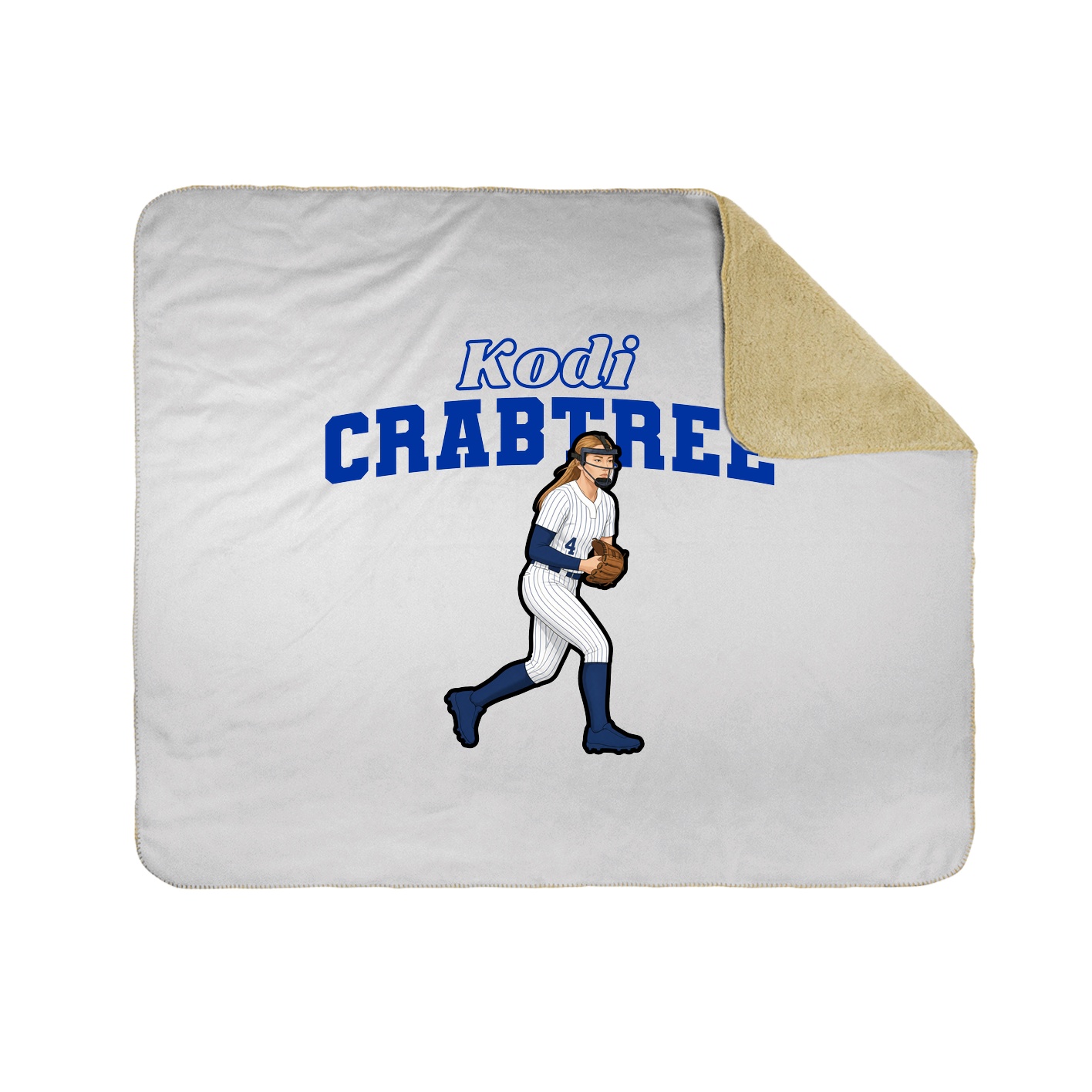 Throw Blanket — Name Arch in White