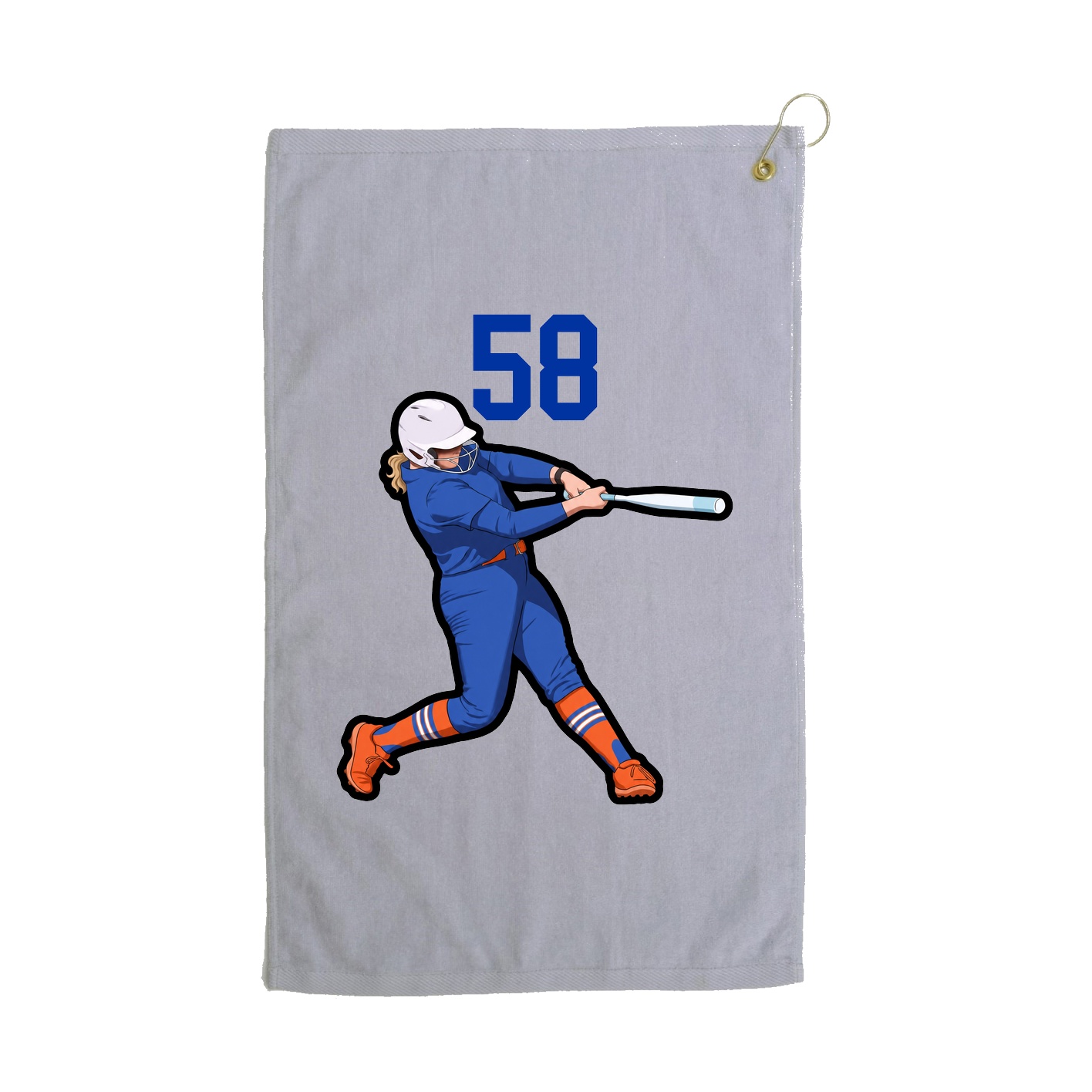 Golf Towel — Number Top in Grey