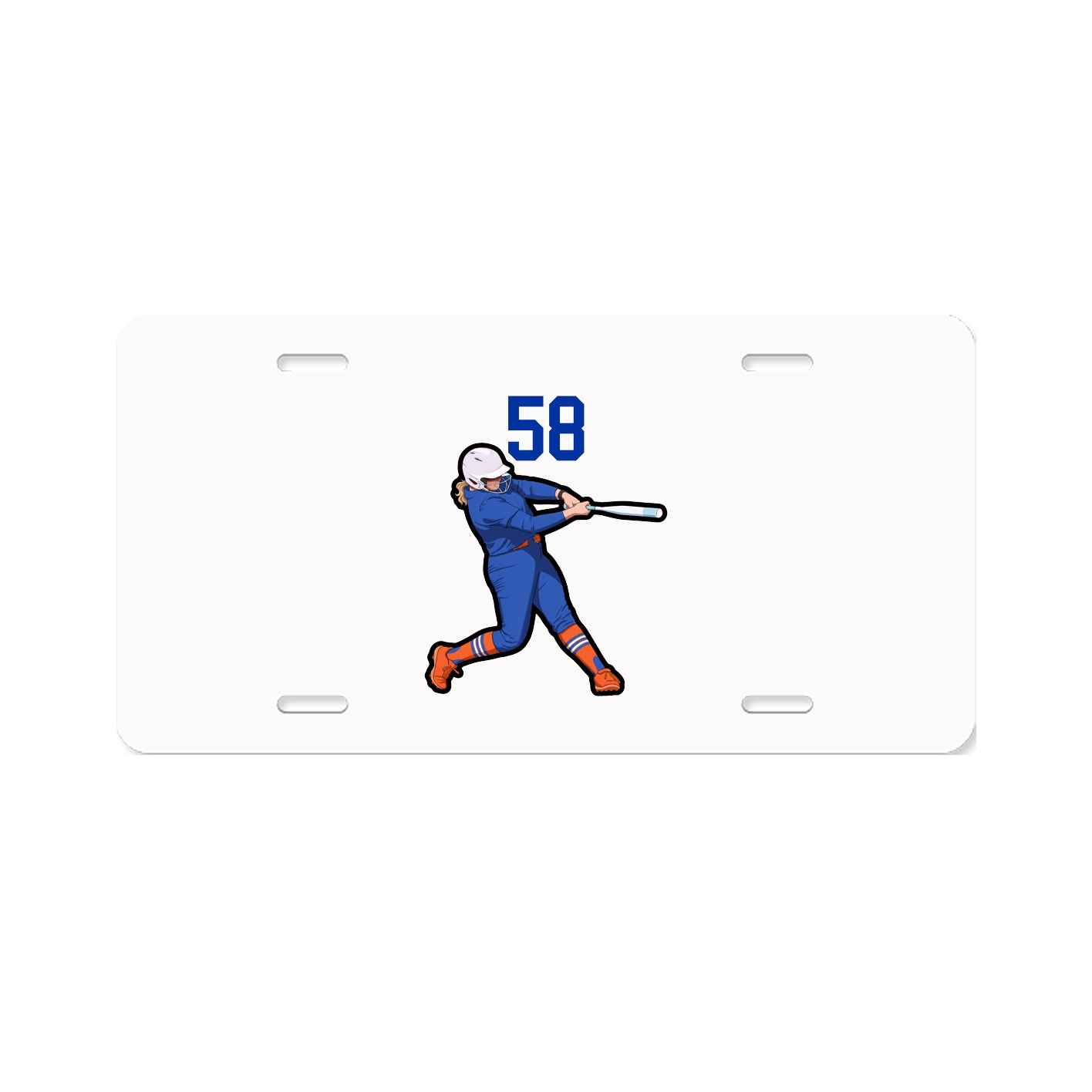 License Plate — Number Top in Classic