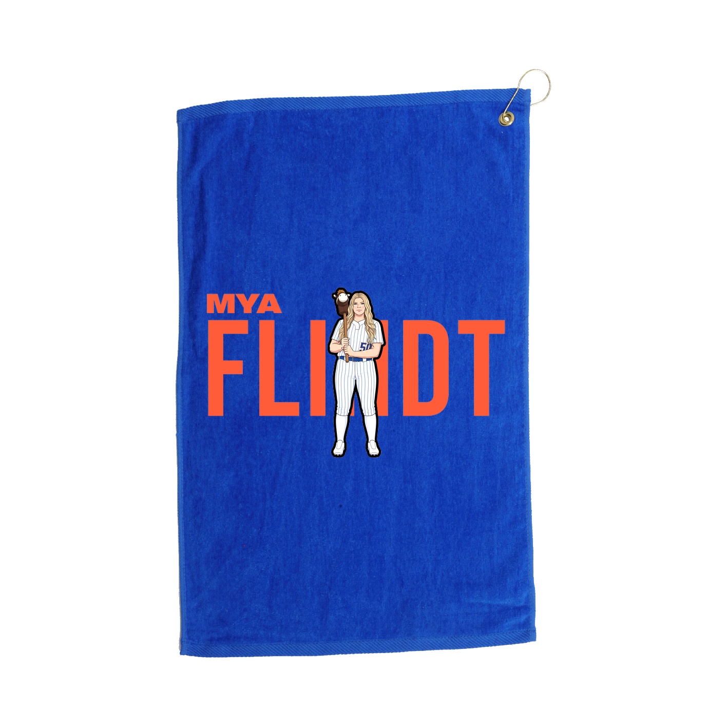 Golf Towel — Player Name in Royal