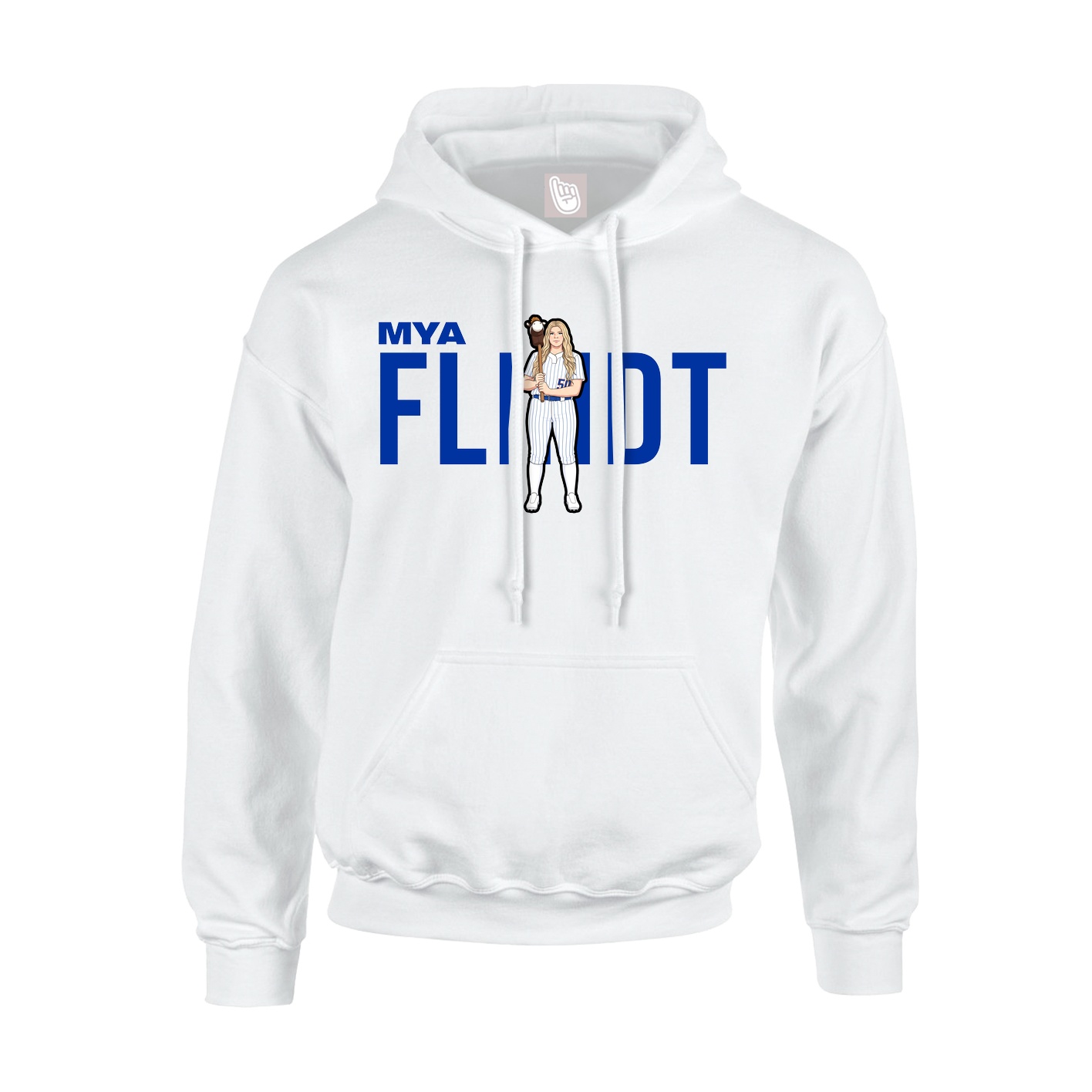 Youth Hoodie — Player Name in White