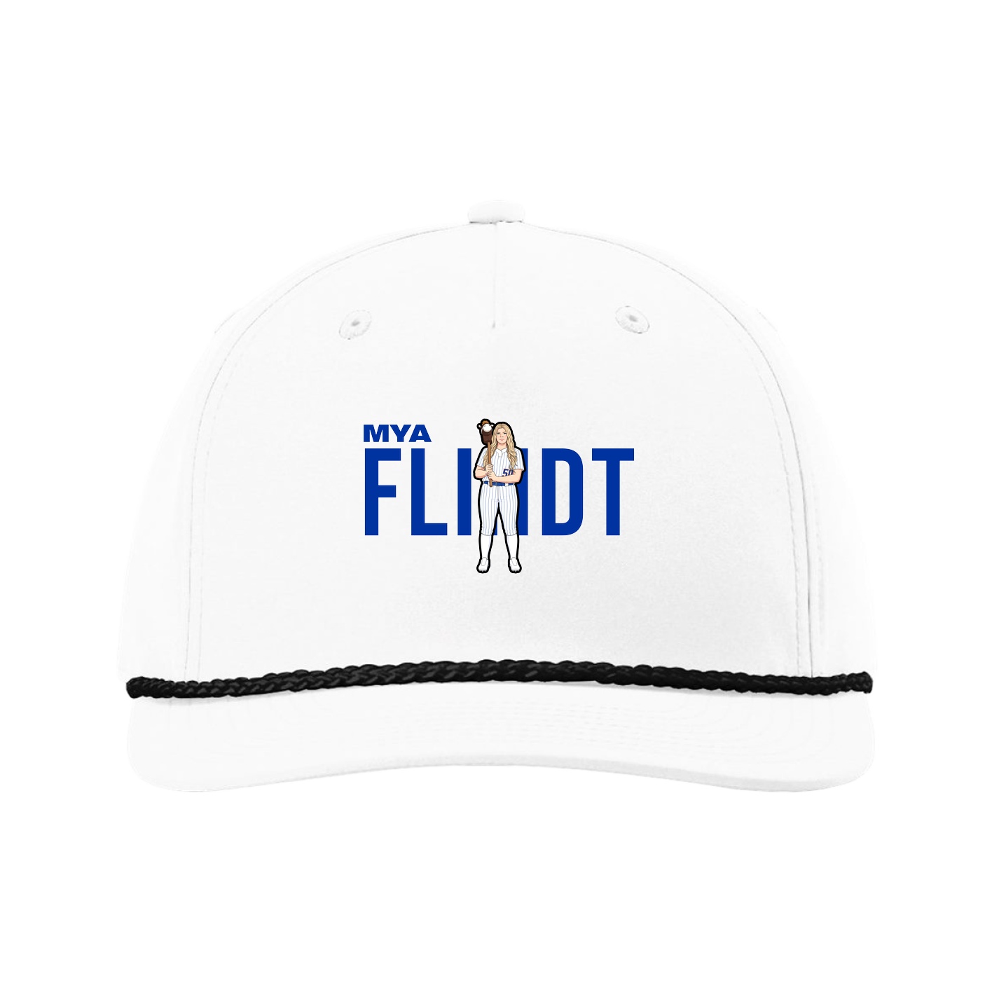 Five-Panel Classic Rope Cap — Player Name in White