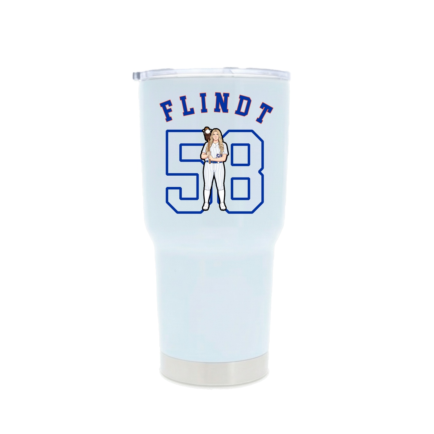 30oz Stainless Steel Tumbler — Shirsey Arch in White