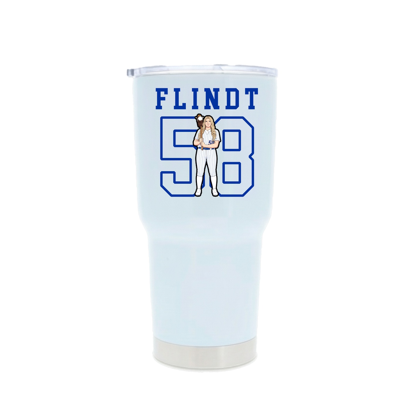 30oz Stainless Steel Tumbler — Shirsey in White